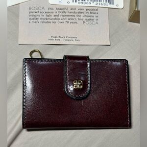 Hugo Bosca Vintage Italian Leather key chain wallet